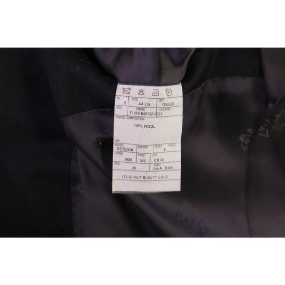 Jos A Bank Signature Gold Solid Charcoal Gray 2-Btn Wool Suit 44L - Picture 8 of 9